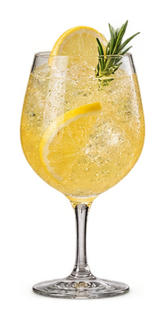 Styled drink cutout: Limoncello Spritz